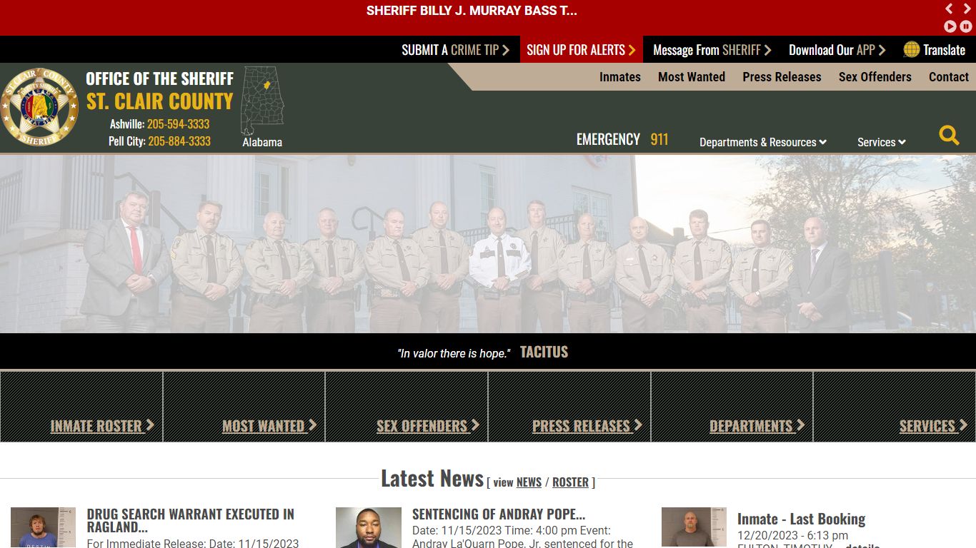 Inmate Roster (188) - St. Clair County Sheriff's Office